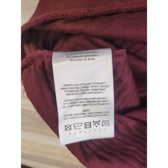 Peter Werth N.1 Sweater Ribbed Cotton Blend Burgundy Long Sleeve Men's Medium - Picture 11 of 12